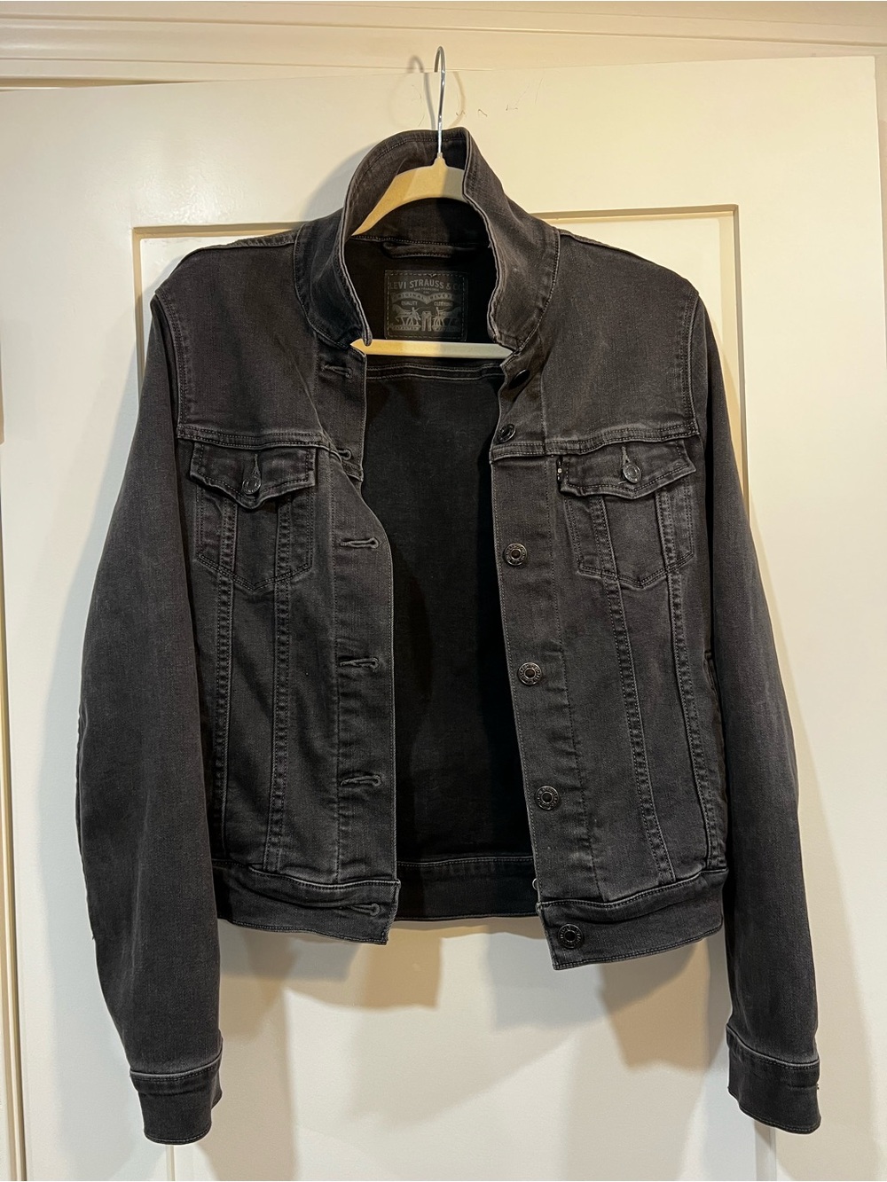 Levi's Black Washed Denim Jacket - Lightweight Trucker Style